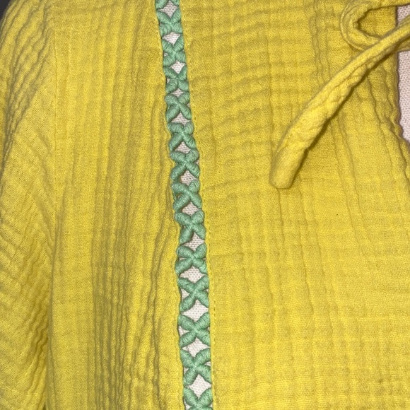Scoop Boho Embroidered Chartreuse Yellow Dress - Picture 11 of 15